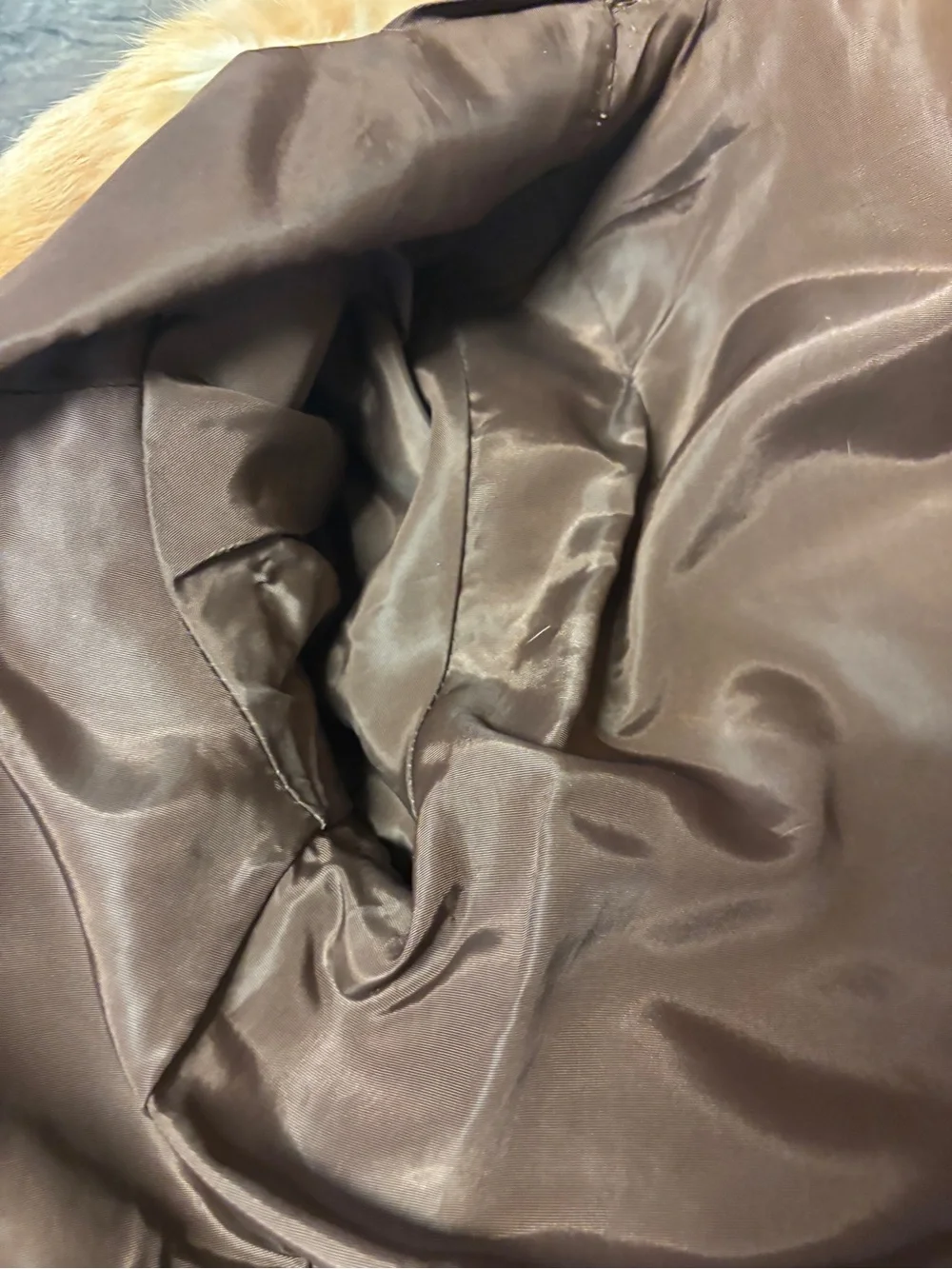 Vtg 70s Pizitz Real Rabbit Fur Caramel Brown Trench Belted Coat Jacket Size XS/S